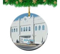 Ceramic Hanging Sylacauga Creamery Alabama Travel Ceramic Ornament Unique Christmas Tree Decoration Funny Christmas Baubles For Family Holiday Home Decor 7.3CM