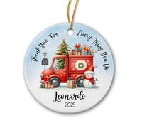 Ceramic Hanging Thank You For Everything You Do Ceramic Ornament Unique Christmas Baubles Double Sided Christmas Tree Decoration For Party Home Decor Holiday