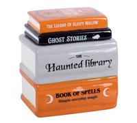 Ceramic Haunted Library Book Stack Oil Burner And Wax Warmer