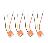 Ceramic Headlight Connector Socket 3 Pin Base High Temperature Resistant Car Lamp Holder for Car Lighting 4 Pack