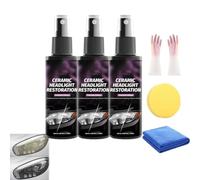 Ceramic Headlight Restoration Spray, Instant Clear Headlight Restoration Spray with Ceramic Coating, Headlights Cleaner and Restorer Kit Applicable to Car Headlights (1)