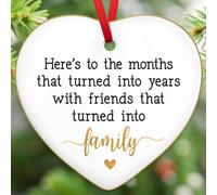 Ceramic Heart Ornament for Friends and Family - Thoughtful Keepsake Gift - Perfect for Cherishing Special Relationships and Warm Memories in Home Decor and Gatherings