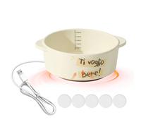 Ceramic Heated Feeder - 1L Constant Temperature Water Bowl, Automatic Warming Dish | Winter Hydration Solution for Dogs, Cats, Rabbits, Birds, Chickens, Indoor and Outdoor, in a Cold