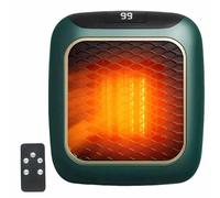 Ceramic Heater - Small Wall Heater with Remote Control, Rapid Heating in 30 Seconds, PTC Heating Element, 12 Hour Timer, Energy Efficient Design