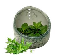 Ceramic Herb Stripper Bowl - Pottery Herb Stripper with Multi-Size Round Holes | Handmade Ĥerb Peeling Cup for Removing Leaves from Stems | Kitchen Leaf Stripping Tool Rosemary Basil Thyme Mint Parsl