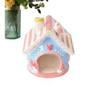 Ceramic Hides for Hamsters | Ceramic Cool Hiding Beds for Hamster - Pet Cage Accessories, Creative Chinchilla Hut, Small Animal Hides for Cage, Terrarium, Habitat Decor
