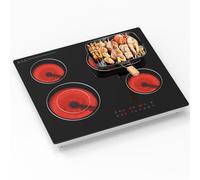 Ceramic Hob, Electric Hobs 4 Burners, 60cm Electric Cooker/Cooktops 6700W | Cook a full meal without hassle - 4 zones, 9 heat levels, timer & keep warm, child lock, safety features.