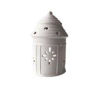Ceramic Holder with Hollow Out, White ROUND TOWER