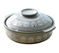 Ceramic Hot Pot, Heat Resistant Blue White Porcelain Casserole With Lid, Round Clay Pot Made Of Stoneware Cookware For Stew Soup [Energy Class A](3L)
