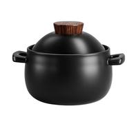 Ceramic Hot Pot Heat Resistant Casserole - Retro Japanese Style Ceramic Stew Pot Clay Casserole Household(3.5L)