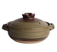 Ceramic Hot Pot Heat Resistant Casserole - Retro Japanese Style Ceramic Stew Pot Clay Casserole Household-C||1.2L