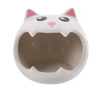 Ceramic House for Hamsters, for Small Animals | Cat Shaped House for Pi Ccoli Animals Gerbils, Lemming and Chinchillas