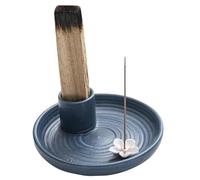 Ceramic Incense Burner, Candle Holder Stand With Ash Catcher, Burning Incense Holder For Home Decor Desktop Shelf Table Bedroom Living Room, Aromatherapy Meditation Relaxation Accessory