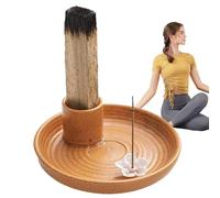 Ceramic Incense Burner, Candle Holder Stand With Ash Catcher, Burning Incense Holder For Home Decor Desktop Shelf Table Bedroom Living Room, Aromatherapy Meditation Relaxation Accessory