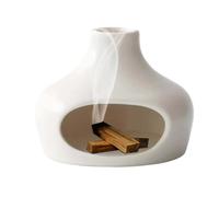 Ceramic Incense Burner Santo Sticks Holder | Decorative Modern Palos Santo Holder Smudge Ash Catcher with Chimney | Multifunctional Incense and Candle Holder for Meditation(C)