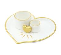 Ceramic Incense Burner - Spot Holder Heart Design, Ash Tray, Creative Design Unit | Long Lasting Zen Decores Accessories for Living Room Meditation Yoga Aromatherapy Calm Atmosphere