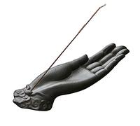 Ceramic Incense Holder for Sticks - Incense Burner Holder Zen Decor with Buddha Hand Design Protection from Evil - 10.2" L X 2.5" W X 1.2" H