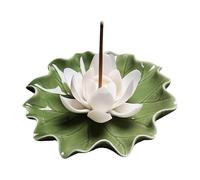 Ceramic Incense Holder, Incense Tray, Incense Stick Holder with Leaf Base for Meditation, Yoga, Spa Room, Bedroom, Home Decor