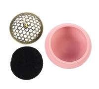 Ceramic Incense Holder Pink Desktop Censer Decor for Meditation Temple