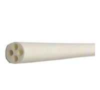 Ceramic insulating tube， 4 Hole Alumina Ceramic Thermocouple Tube, White, Multiple Sizes(200X10X3MM)