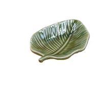 Ceramic Jewelry Plate 1Pcs Leaf-Shaped Ceramic Jewelry Organizer Tray For Rings, Earrings, Bracelets & Keys Storage
