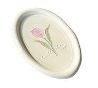 Ceramic Jewelry Plate Ceramic Jewelry Tray Relief Tulip Exquisite Plate Dessert Photo Display Dish(Style 01)