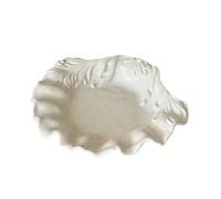 Ceramic Jewelry Plate Home Accessories Trays Big Shell Plate~Relief Ceramic Shaped Storage Plate Fruit Dessert Trinket Dish(Color 3)