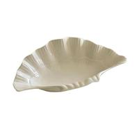 Ceramic Jewelry Plate Home Accessories Trays Big Shell Plate~Relief Ceramic Shaped Storage Plate Fruit Dessert Trinket Dish(Color 1)