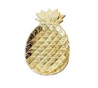 Ceramic Jewelry Plate Storage Tray Pineapple Shape Ceramic Plate Decoration For Home Fruit Jewelry Food Makeup Coffee Beans Dessert(Color 01)