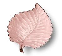 Ceramic Jewelry Trays Trinket Dish Ring Dish Ceramic Candy Plate Snack Plate Leaf Shaped Dish (Pink, Medium)