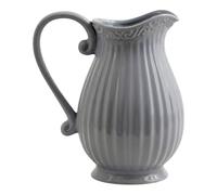Ceramic Jug 1.2 L, Pastel Grey - Water Jug, Vase, Pitcher Jug, Carafe, Milk Jug in Country Style, Country, French Country, Pastel Colours, Chalk Colours