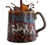 Ceramic Kiln Mugs - Kiln Altered Glaze Porcelain Mug - Novelty Handmade Dishwasher and Microwave Safe Expresso Shots Cup for Any Kitchen, Hot Cold Drinking