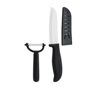 Ceramic Knife & Peeler Set, Black