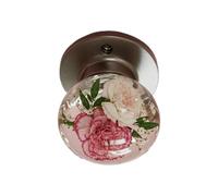 Ceramic Knobs Painted Ceramic Knobs | Retro Round Epoxy Resin Button with Flowers - Decorative Buttons for Bedroom Art Decoration for Entryway Study