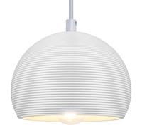 Ceramic Lamp Shade Pendant Ceiling Light White Gypsum Groove Pattern K412