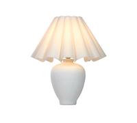 Sandy Scallop Shade Table Lamp White