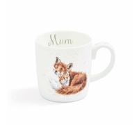 Ceramic Large Mum Mug With Foxes Design 0.4L, Multi coloured