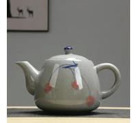 Ceramic Large Teapot with Handle Vintage Hand-Painted Blue-and-White Porcelain Filter Teapot 900ml Restaurant Pot