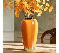 Ceramic Large Vase,Orange 11.8 Inch Tall Floor Vase,Rustic Decorative Vases,Terracotta Vases Minimalist Home Decor for Living Room Entrance Table Centerpiece,Kitchen,Bedroom,Wedding,Housewarming Gift