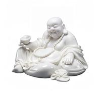 Ceramic Laughing Buddha Statues - Meditating Sitting Buddha Figurine, Handmade Buddah, Buda, Budda,Buddha Statue Indoor,Buddha Statue Outdoor,Buddha Statues for Home,Buddha Decor,Buddhas,Buddha Gifts