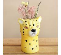 Ceramic Leopard Head Vase lisa angel Yellow One Size
