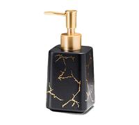 Ceramic Liquid Dispenser Bottle with Marble Finish Modern Design Multipurpose for Hand Soap Lotion Shampoo Container Ceramic Bathroom Accessory