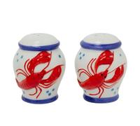 Ceramic Lobster Salt and Pepper Shakers, 8cm Nautical Red Lobster Design Salt & Pepper Pots, Coastal Cruet Set