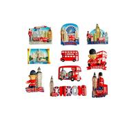 Ceramic London Icons Fridge Magnet 10 Pieces London souvenir fridge magnet