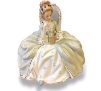Ceramic Love Reading Girl Figurines Elegant Lady Statues Porcelain Dress Sculpture Home Decor, Elegance Art Figure Desktop Decorations, Collectible Great Gift Crafts, Ornaments for Home Party