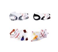 Ceramic Lucky Cat Chopstick Rest Set, Japanese Porcelain Cute Cat Ceramic Holder Rack for Dinner Fork Spoon Knife Tableware (Set of 4)