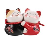 Ceramic Lucky Cat Piggy Bank Desktop Ornament for Adults