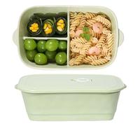 Ceramic Lunch Box with Compartment, Lunch Box with Lid, Green Lunch Boxes are Leak-Proof Sealed and Reusable, Perfect for School, Office, Picnics, Short Trips or When Riding