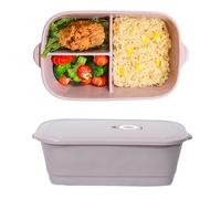 Ceramic Lunch Box with Compartment, Lunch Box with Lid, Purple Lunch Boxes are Leak-Proof Sealed and Reusable, Perfect for School, Office, Picnics, Short Trips or When Riding
