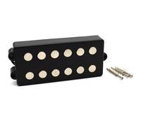 Ceramic Magnet 6 String M Style Bass Pickup, Black 6 String Bass Guitar Pickup Humbucker For Music Man Bass Coil Tap (6 String Bass Pickup)